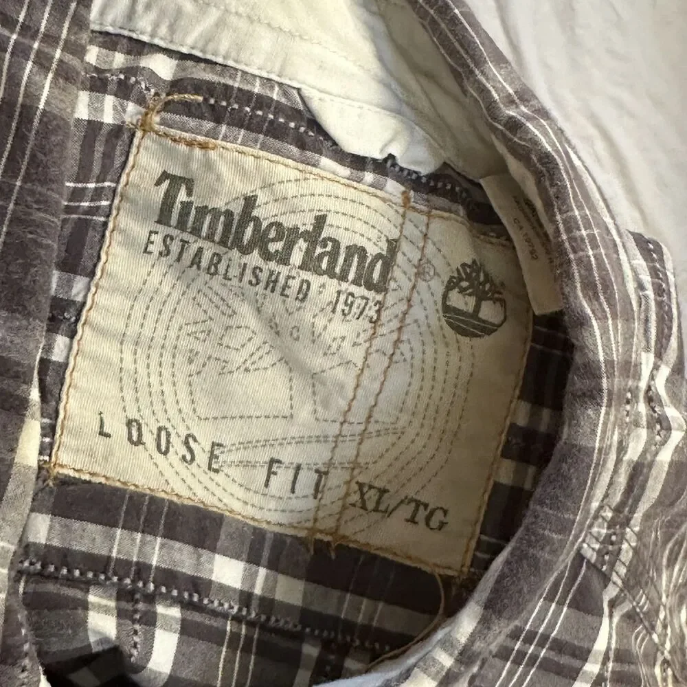 Timberland Plaid Flannel Shirt - Long Sleeve - Y2K